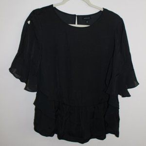 Who What Wear black silky top